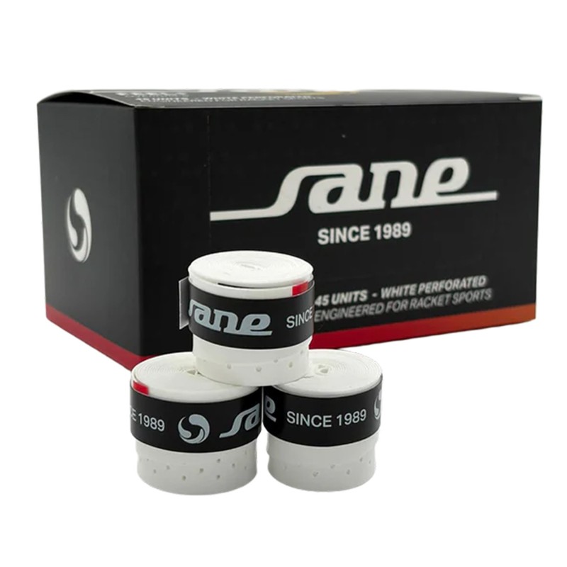CAJA DE 45 OVERGRIPS SANE FEEL PERFORADOS BLANCOS