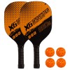 SET DE 2 PALAS PICKLEBALL MADERA CON 4 PELOTAS