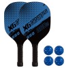 SET DE 2 PALAS PICKLEBALL MADERA CON 4 PELOTAS