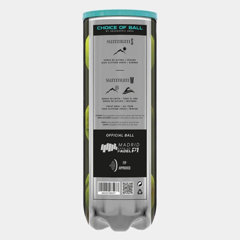 BOTE 3 PELOTAS DE PÁDEL VARLION SUMMUM PRO W