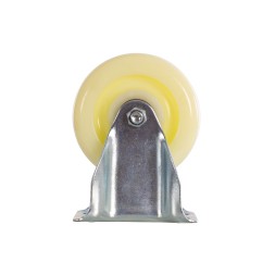 RUEDA DE NYLON FIJA CON ESTRUCTURA METALICA