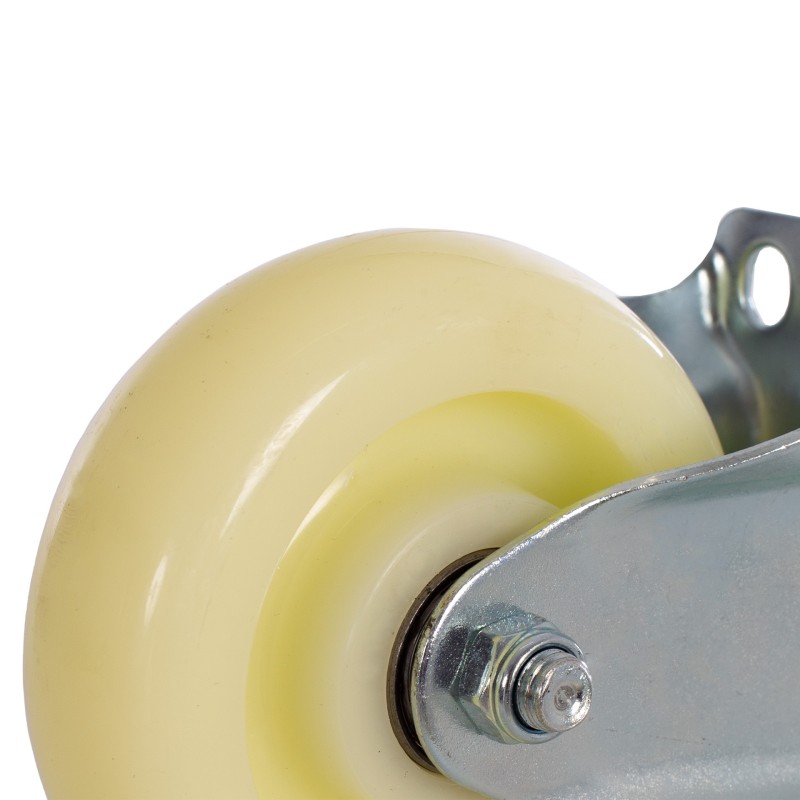 RUEDA DE NYLON FIJA CON ESTRUCTURA METÁLICA