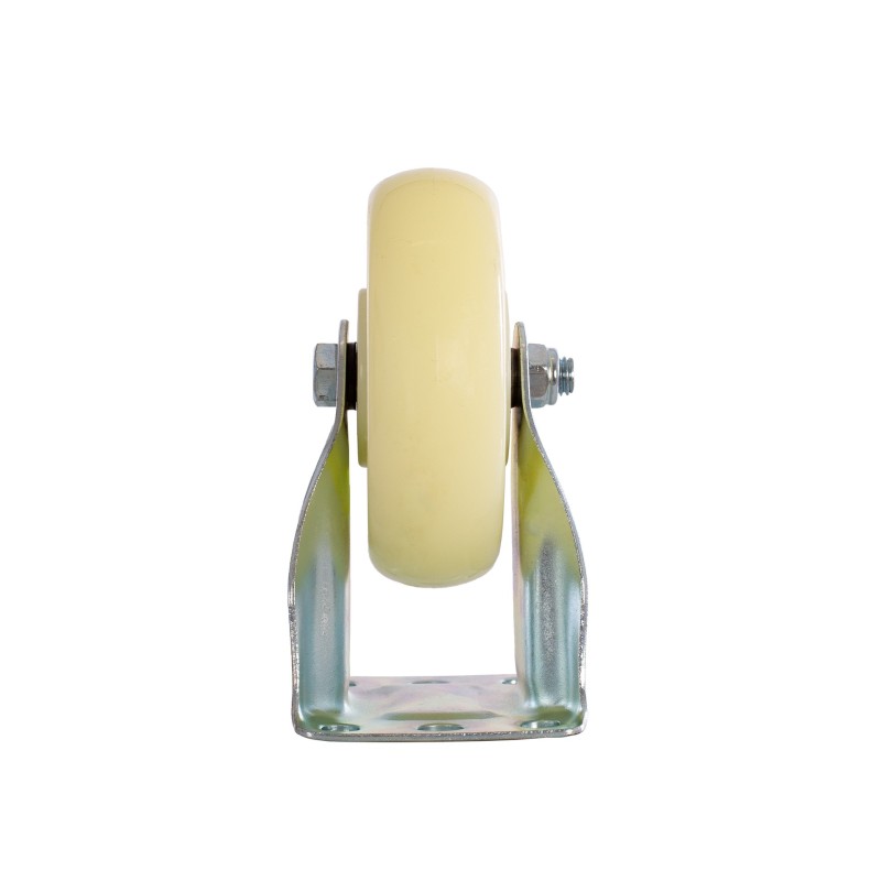RUEDA DE NYLON FIJA CON ESTRUCTURA METÁLICA