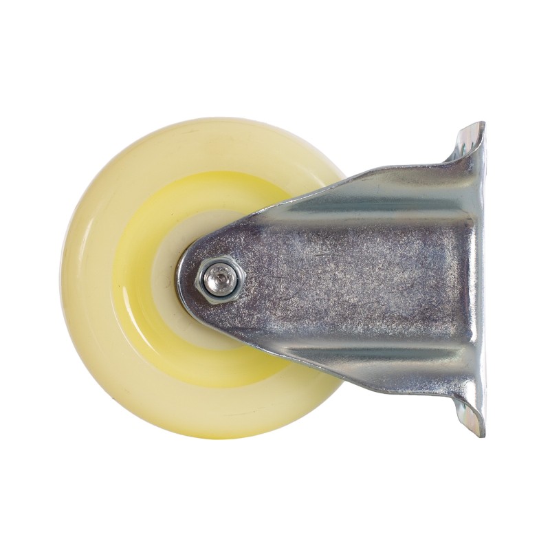 RUEDA DE NYLON FIJA CON ESTRUCTURA METÁLICA