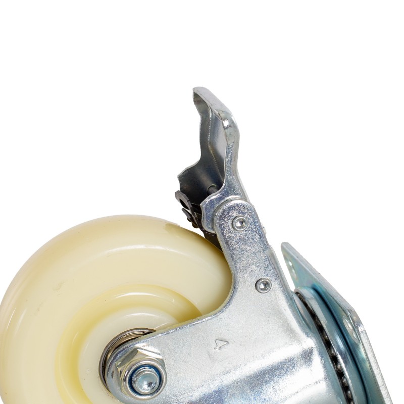 RUEDA DE NYLON GIRATORIA CON FRENO