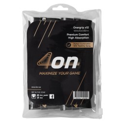 BLISTER OVERGRIP NEGRO 4ON PREMIUM COMFORT - 12 PIEZAS
