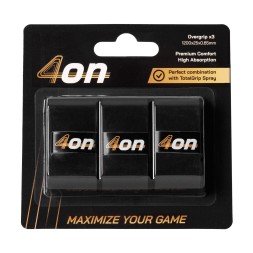 OVERGRIP NEGRO 4ON PREMIUM COMFORT - 3 PIEZAS