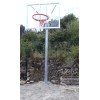 JGO CANASTAS GALVANIZADAS MINIBASKET MONOTUBO NEW TUBO 114 MM FIJAS CON BASE ANCLAJE-SIN TABLERO,ARO